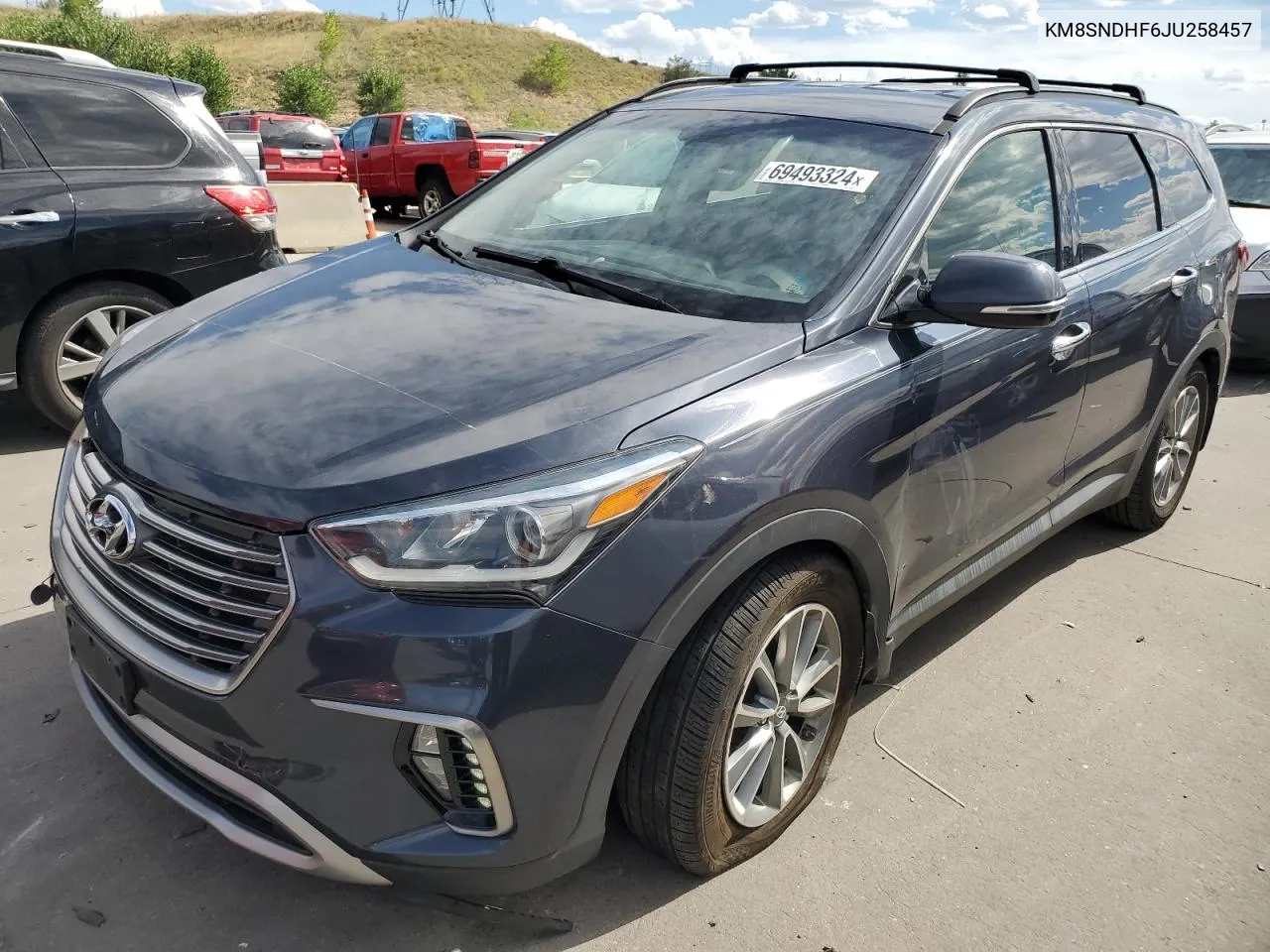 2018 Hyundai Santa Fe Se VIN: KM8SNDHF6JU258457 Lot: 69493324