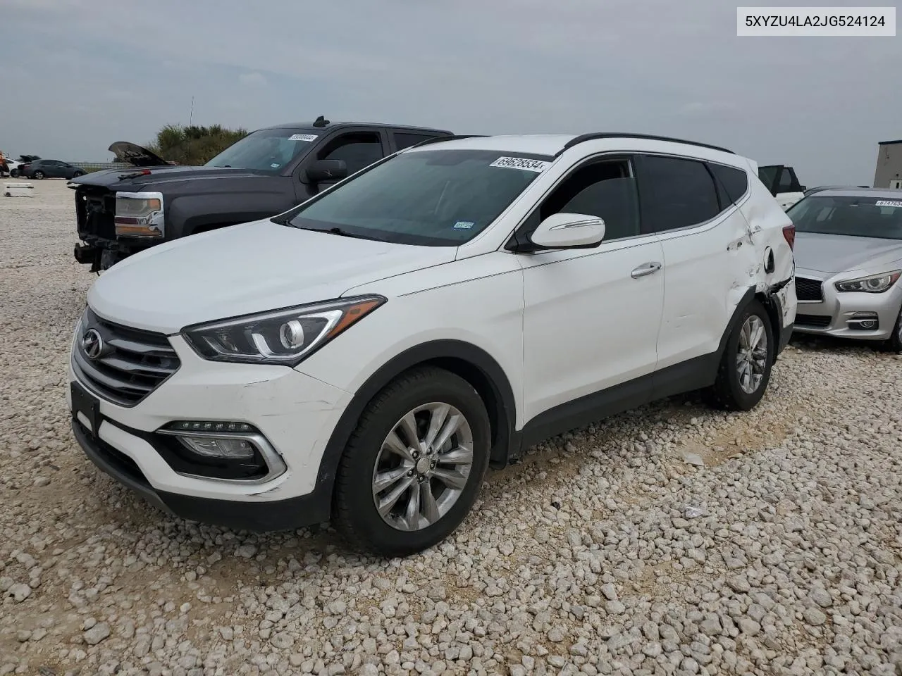 2018 Hyundai Santa Fe Sport VIN: 5XYZU4LA2JG524124 Lot: 69628534