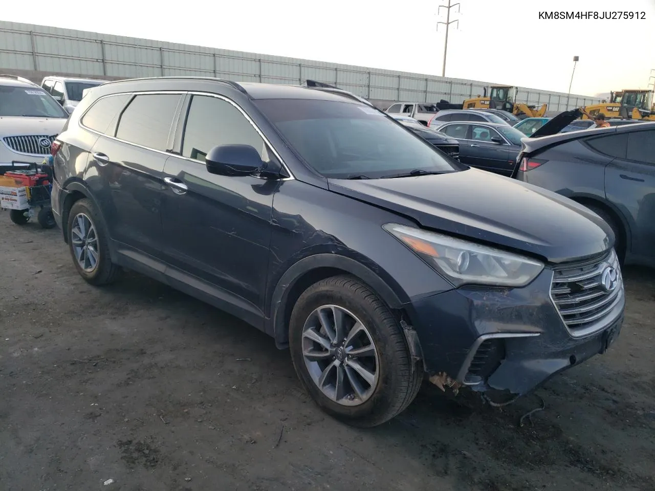 KM8SM4HF8JU275912 2018 Hyundai Santa Fe Se