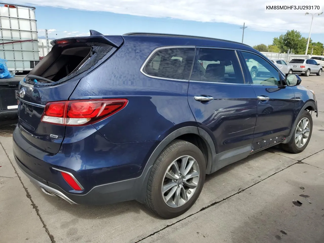 2018 Hyundai Santa Fe Se VIN: KM8SMDHF3JU293170 Lot: 70831144