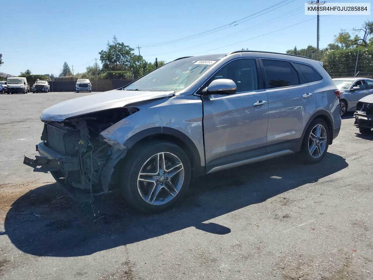 KM8SR4HF0JU285884 2018 Hyundai Santa Fe Se Ultimate