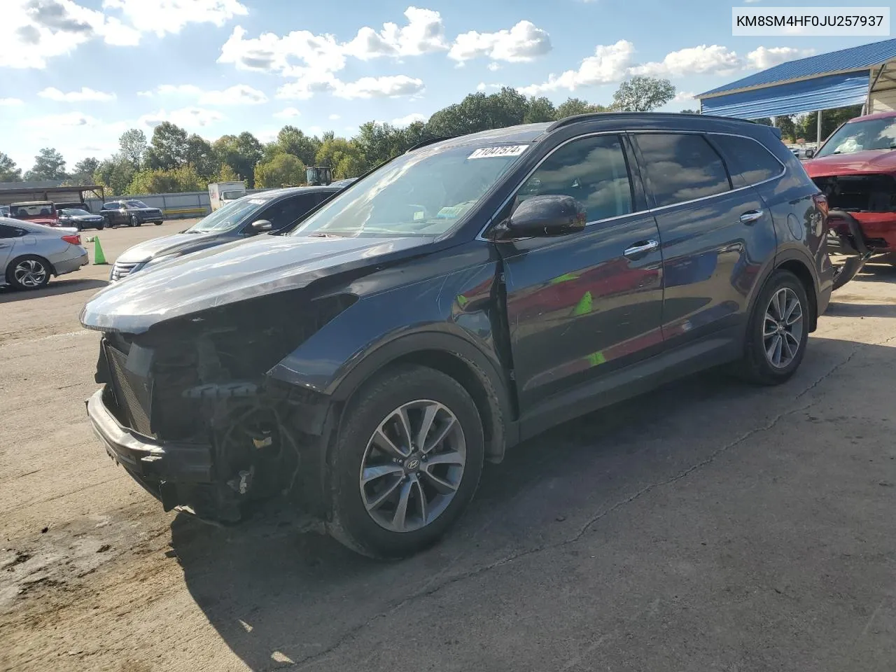 KM8SM4HF0JU257937 2018 Hyundai Santa Fe Se