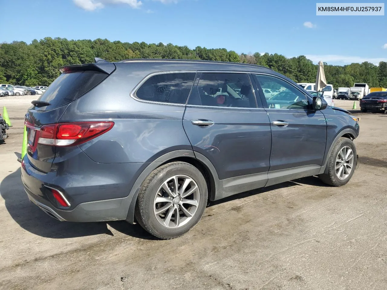 KM8SM4HF0JU257937 2018 Hyundai Santa Fe Se