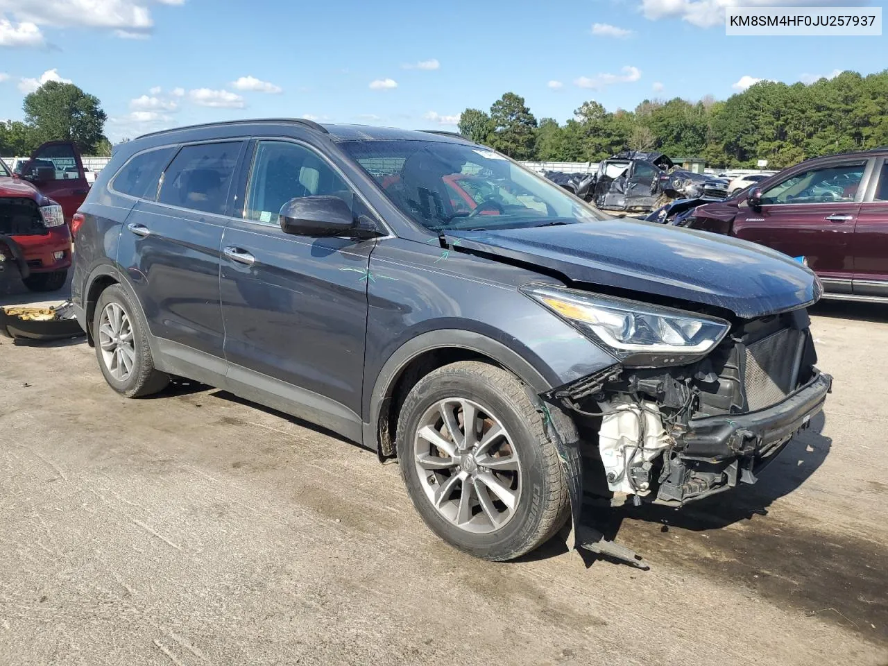 KM8SM4HF0JU257937 2018 Hyundai Santa Fe Se