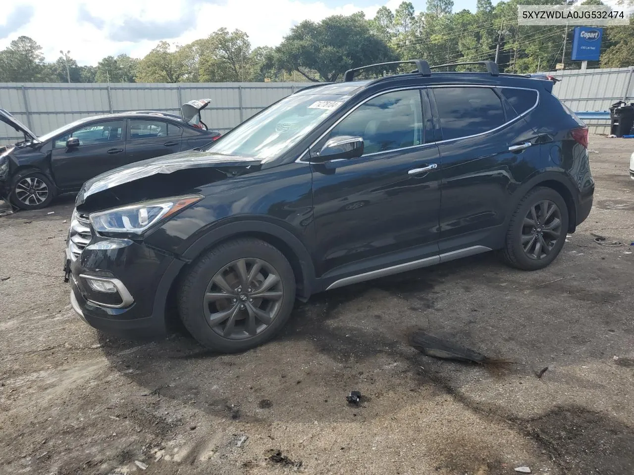 5XYZWDLA0JG532474 2018 Hyundai Santa Fe Sport