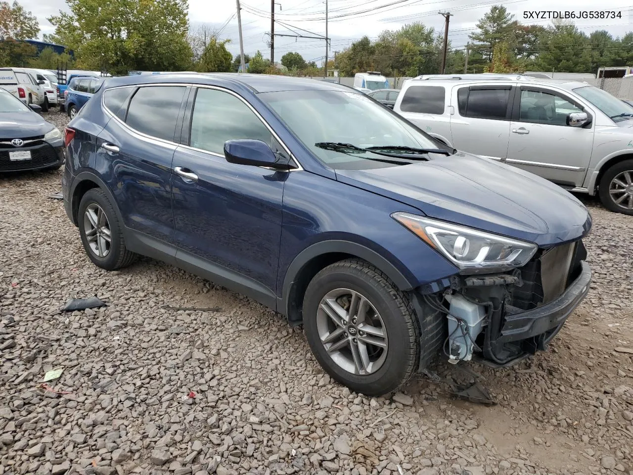 2018 Hyundai Santa Fe Sport VIN: 5XYZTDLB6JG538734 Lot: 71721574