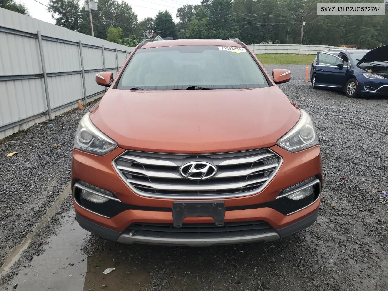 2018 Hyundai Santa Fe Sport VIN: 5XYZU3LB2JG522764 Lot: 71893014