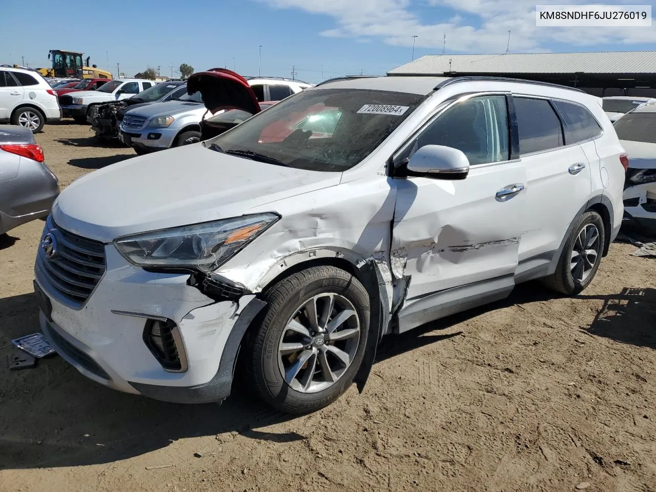 2018 Hyundai Santa Fe Se VIN: KM8SNDHF6JU276019 Lot: 72008964