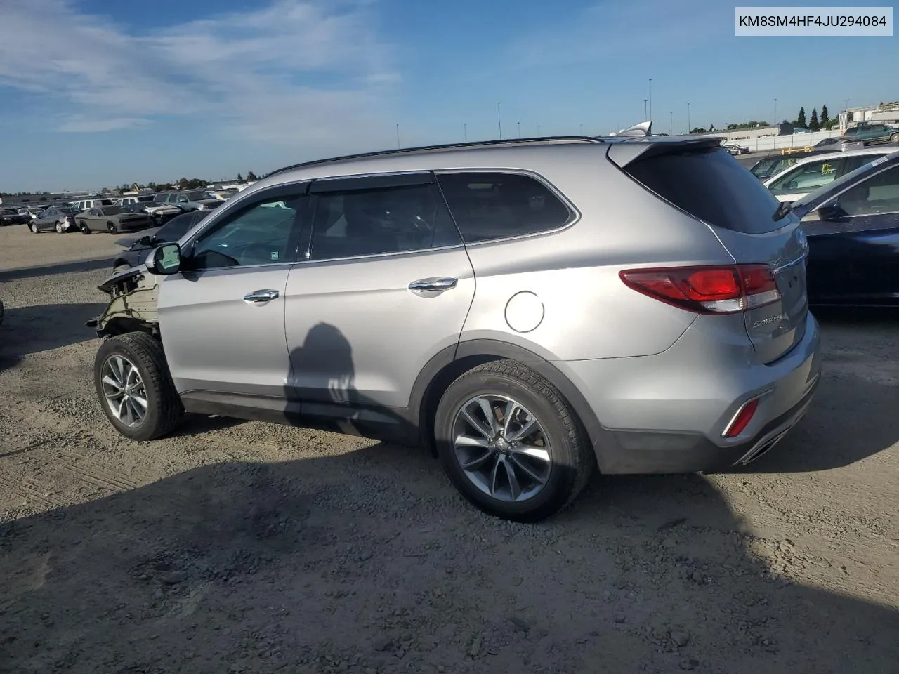 KM8SM4HF4JU294084 2018 Hyundai Santa Fe Se