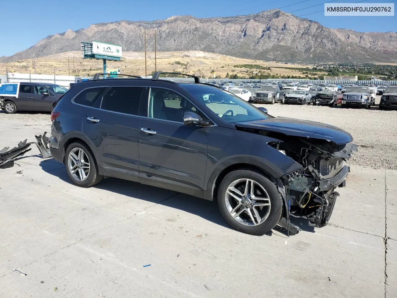 2018 Hyundai Santa Fe Se Ultimate VIN: KM8SRDHF0JU290762 Lot: 72847474