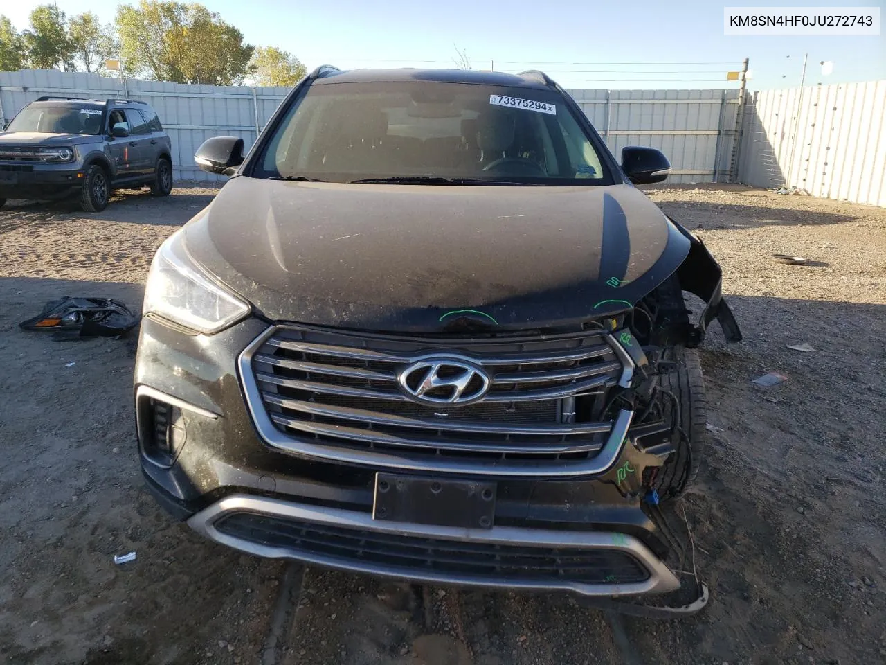 2018 Hyundai Santa Fe Se VIN: KM8SN4HF0JU272743 Lot: 73375294