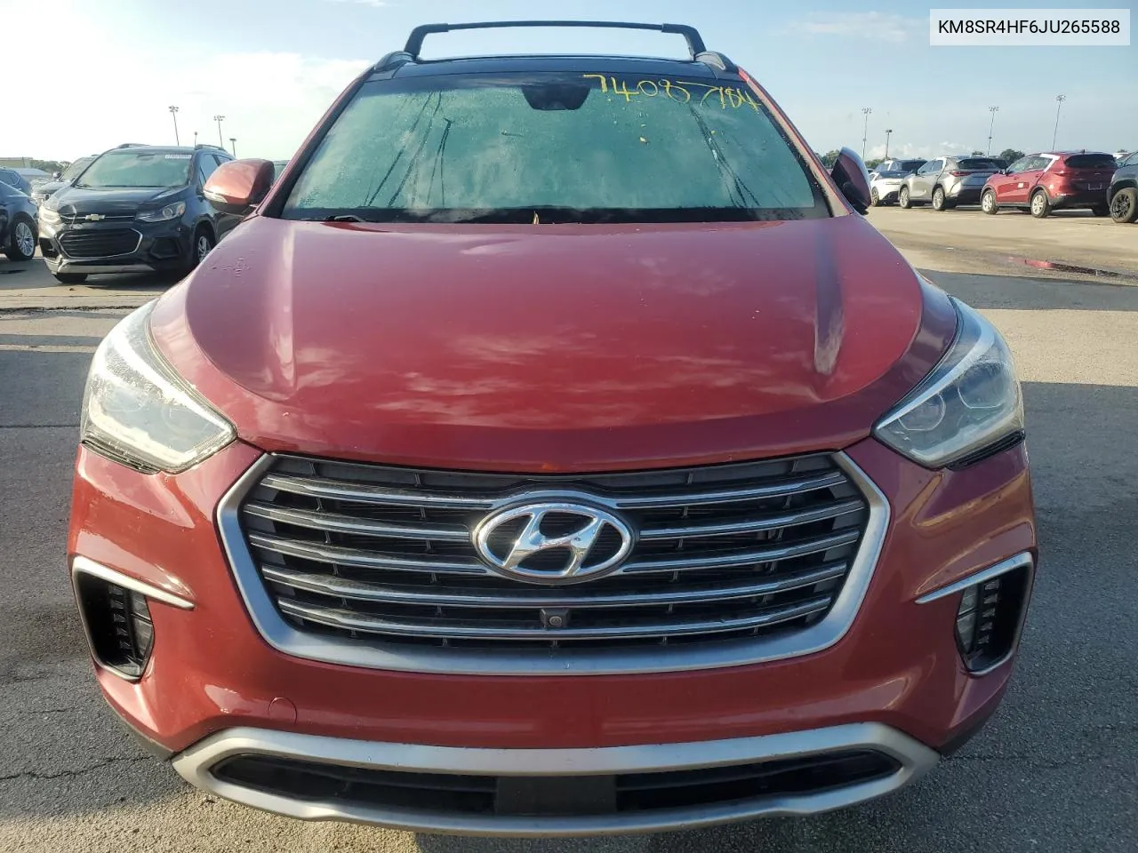 KM8SR4HF6JU265588 2018 Hyundai Santa Fe Se Ultimate