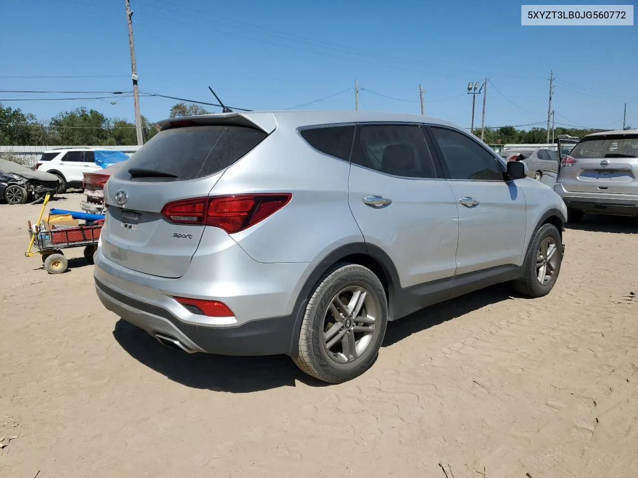 2018 Hyundai Santa Fe Sport VIN: 5XYZT3LB0JG560772 Lot: 74493464