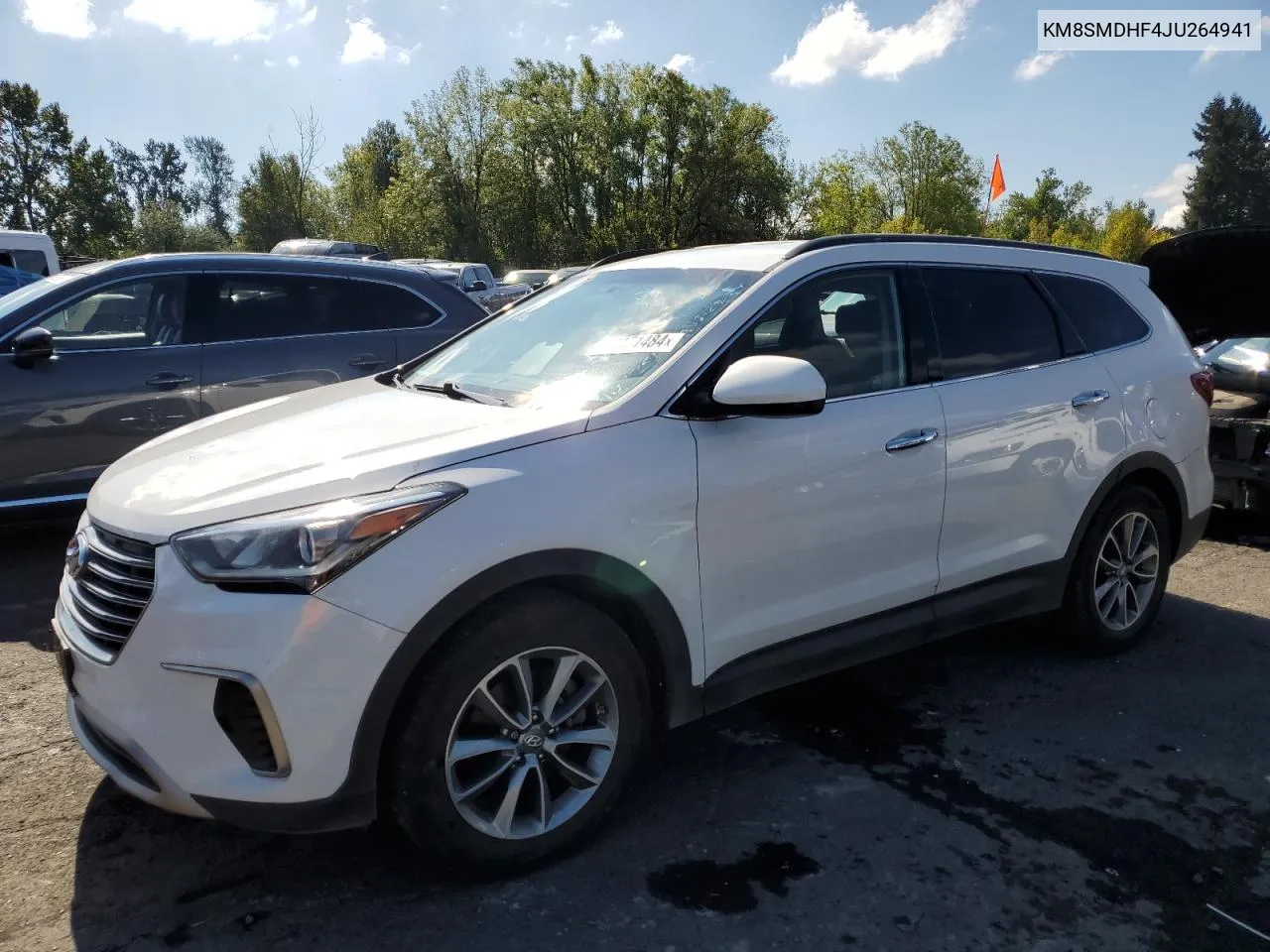 2018 Hyundai Santa Fe Se VIN: KM8SMDHF4JU264941 Lot: 74918734