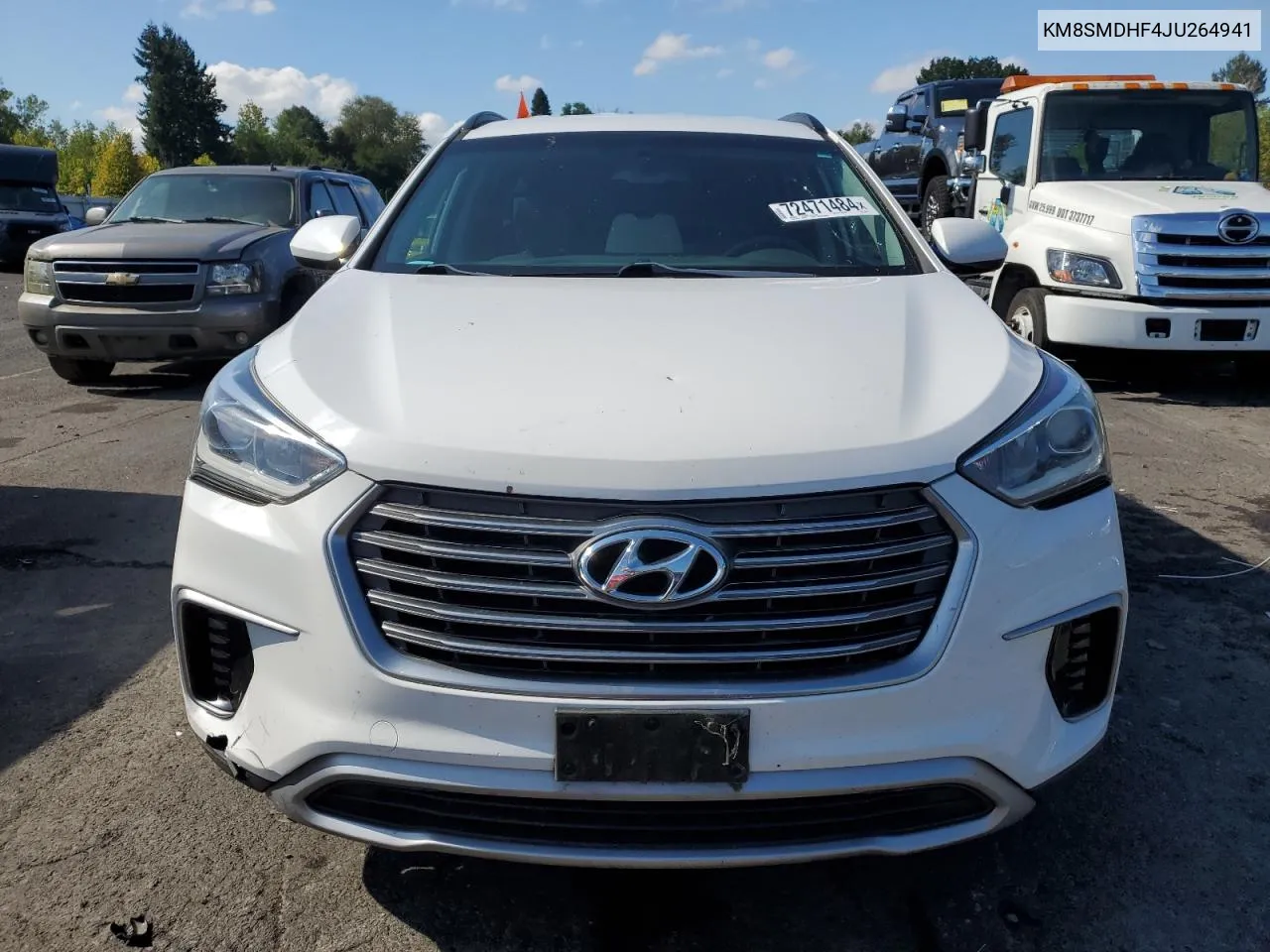 2018 Hyundai Santa Fe Se VIN: KM8SMDHF4JU264941 Lot: 74918734