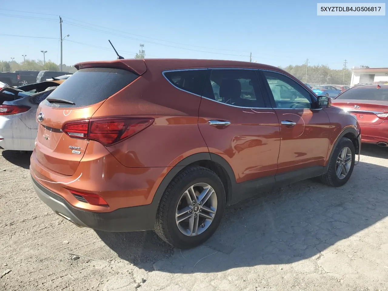 2018 Hyundai Santa Fe Sport VIN: 5XYZTDLB4JG506817 Lot: 75030124