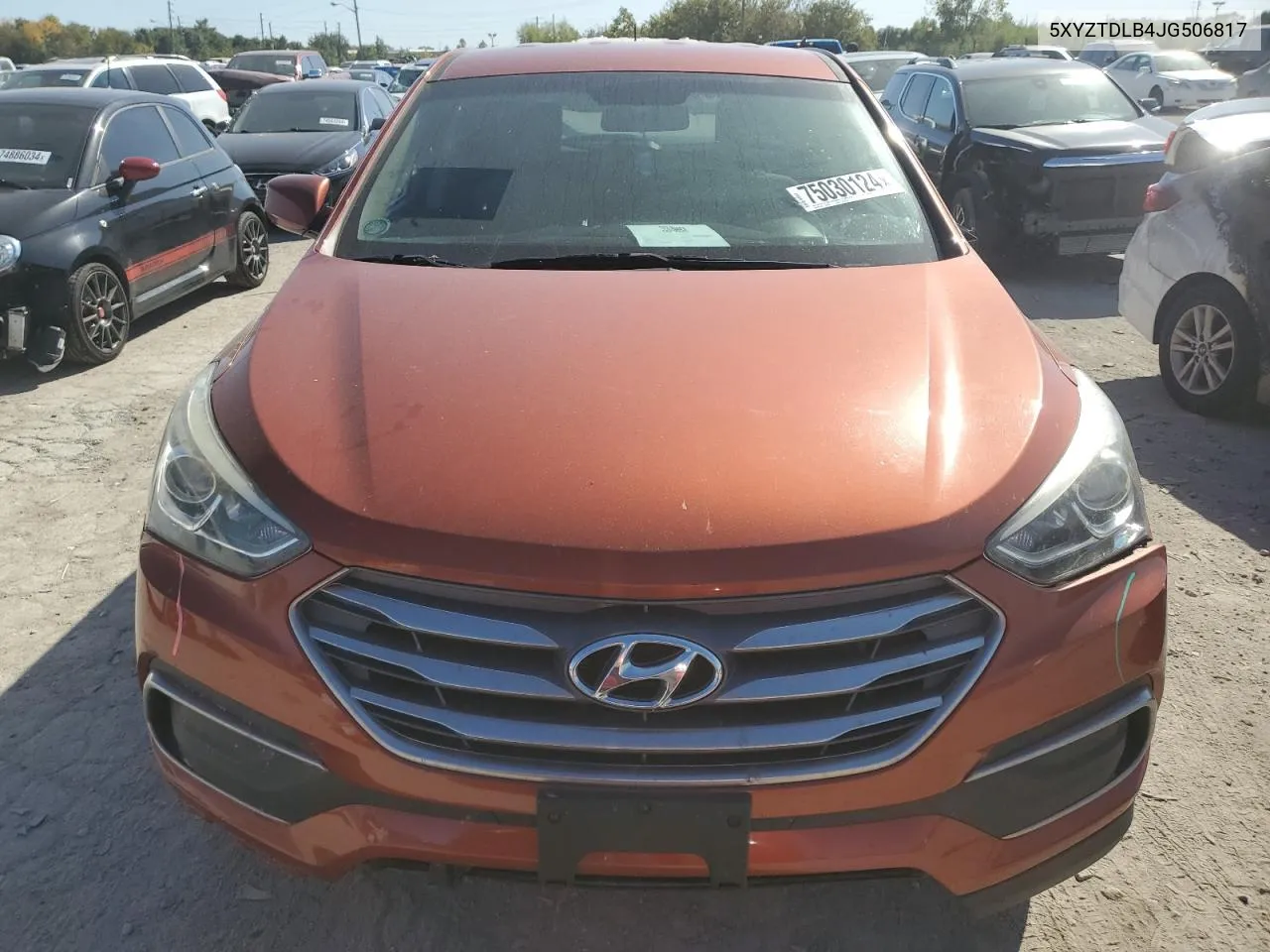 2018 Hyundai Santa Fe Sport VIN: 5XYZTDLB4JG506817 Lot: 75030124