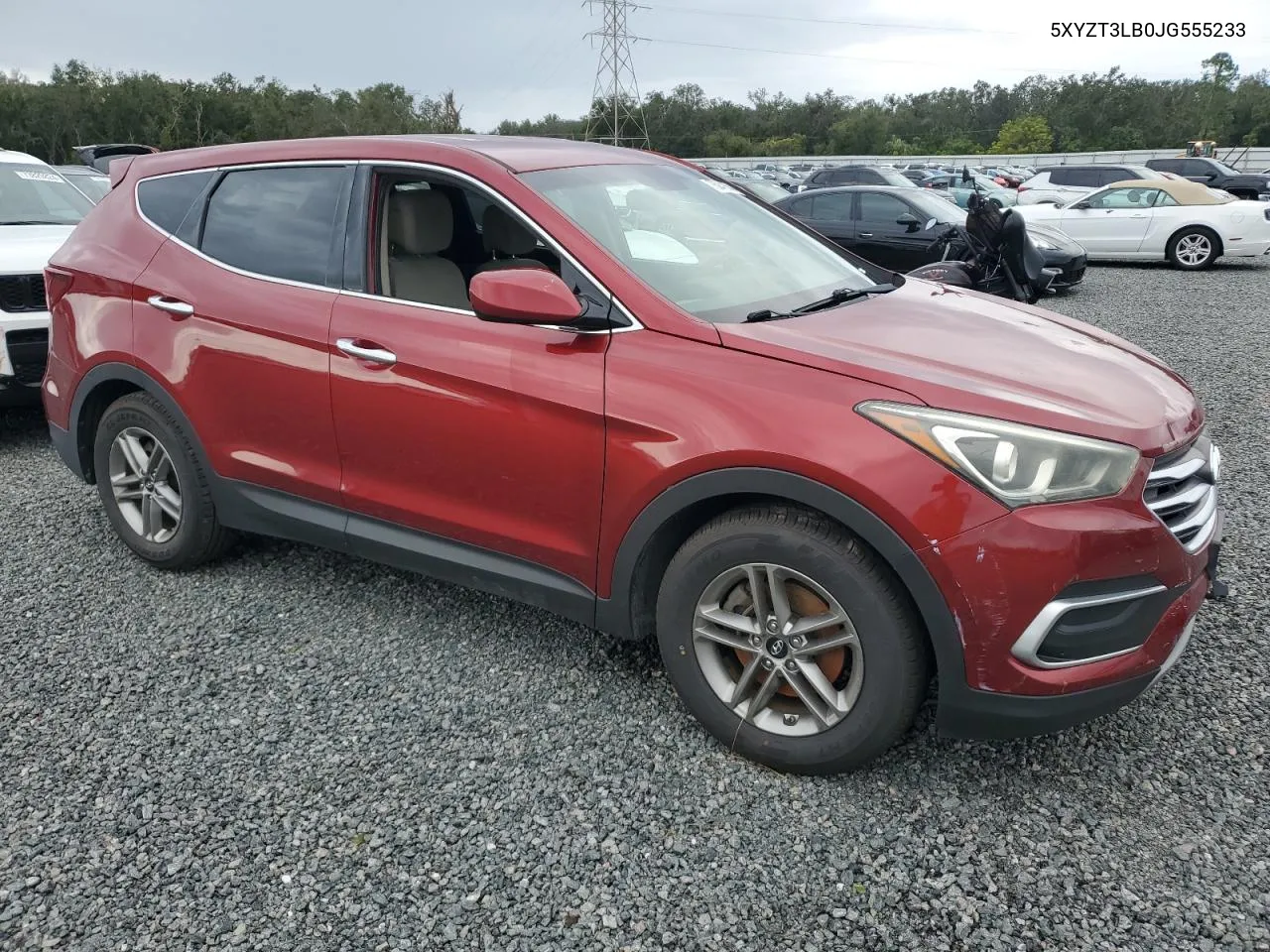 2018 Hyundai Santa Fe Sport VIN: 5XYZT3LB0JG555233 Lot: 75041674