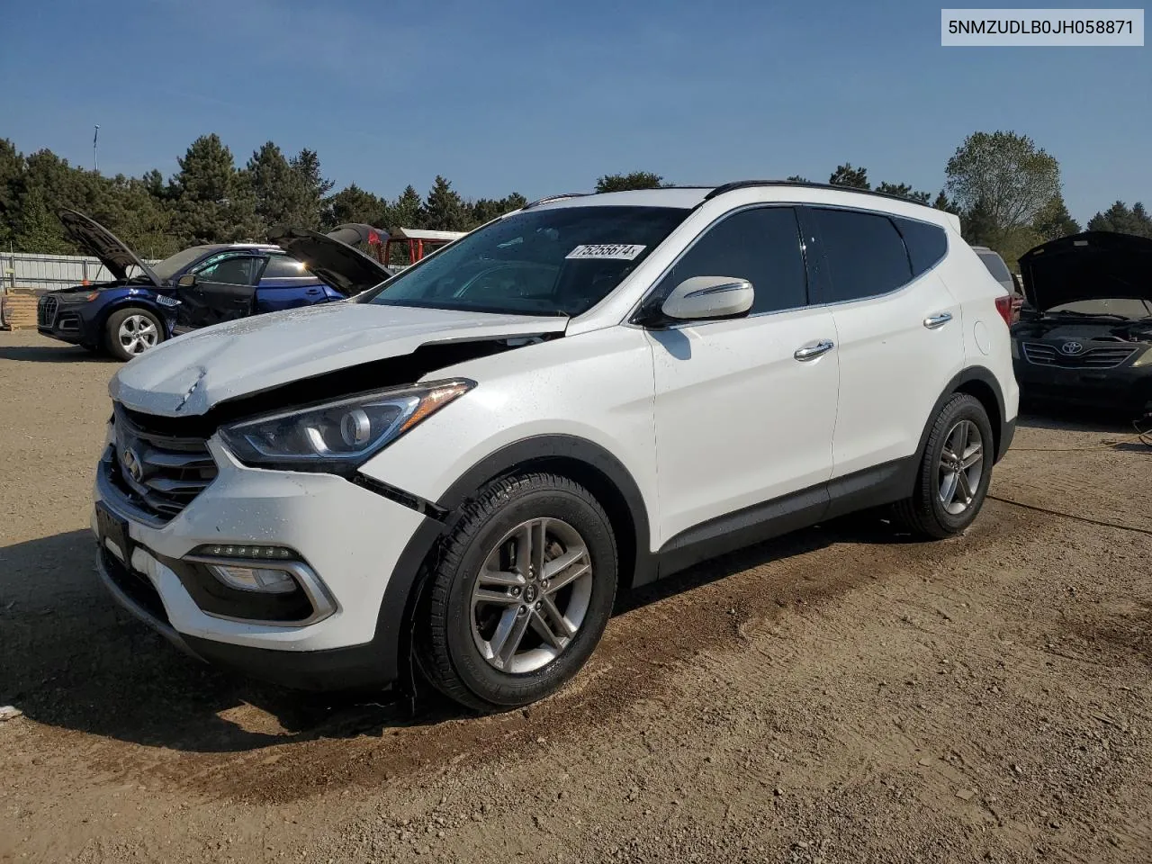 2018 Hyundai Santa Fe Sport VIN: 5NMZUDLB0JH058871 Lot: 75255674