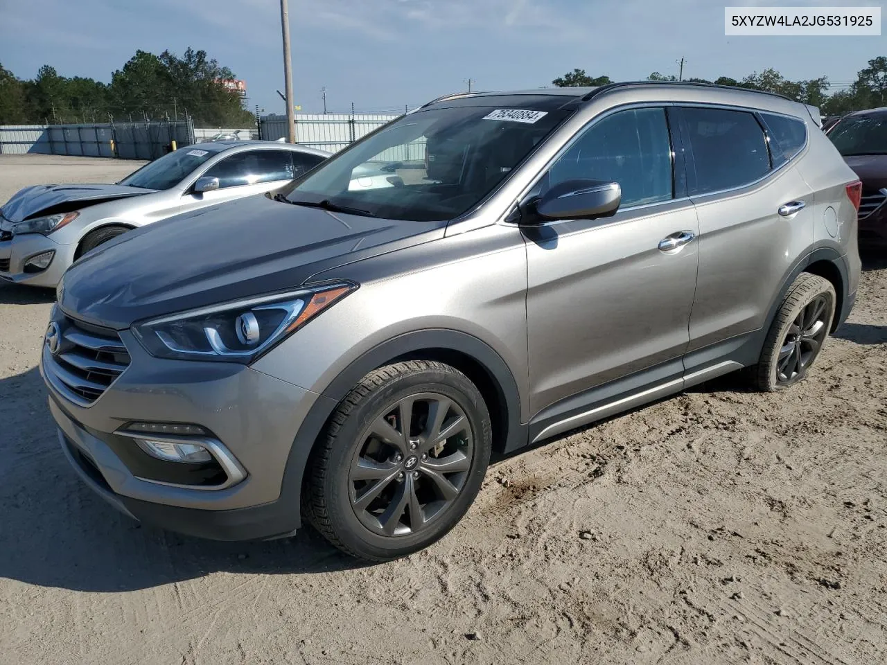 2018 Hyundai Santa Fe Sport VIN: 5XYZW4LA2JG531925 Lot: 75340884