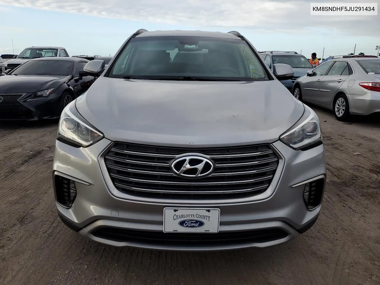 2018 Hyundai Santa Fe Se VIN: KM8SNDHF5JU291434 Lot: 75410184