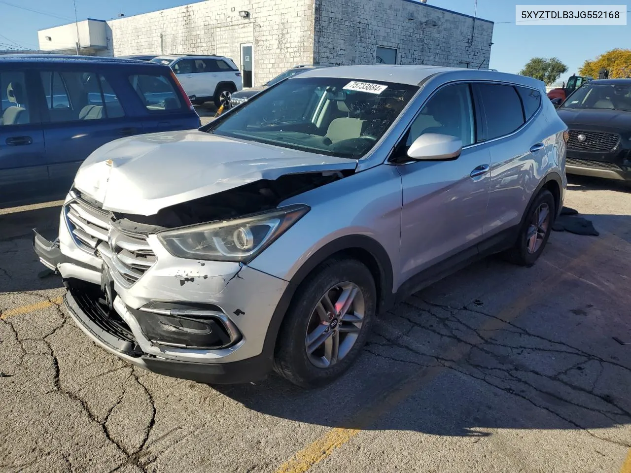 2018 Hyundai Santa Fe Sport VIN: 5XYZTDLB3JG552168 Lot: 75733884