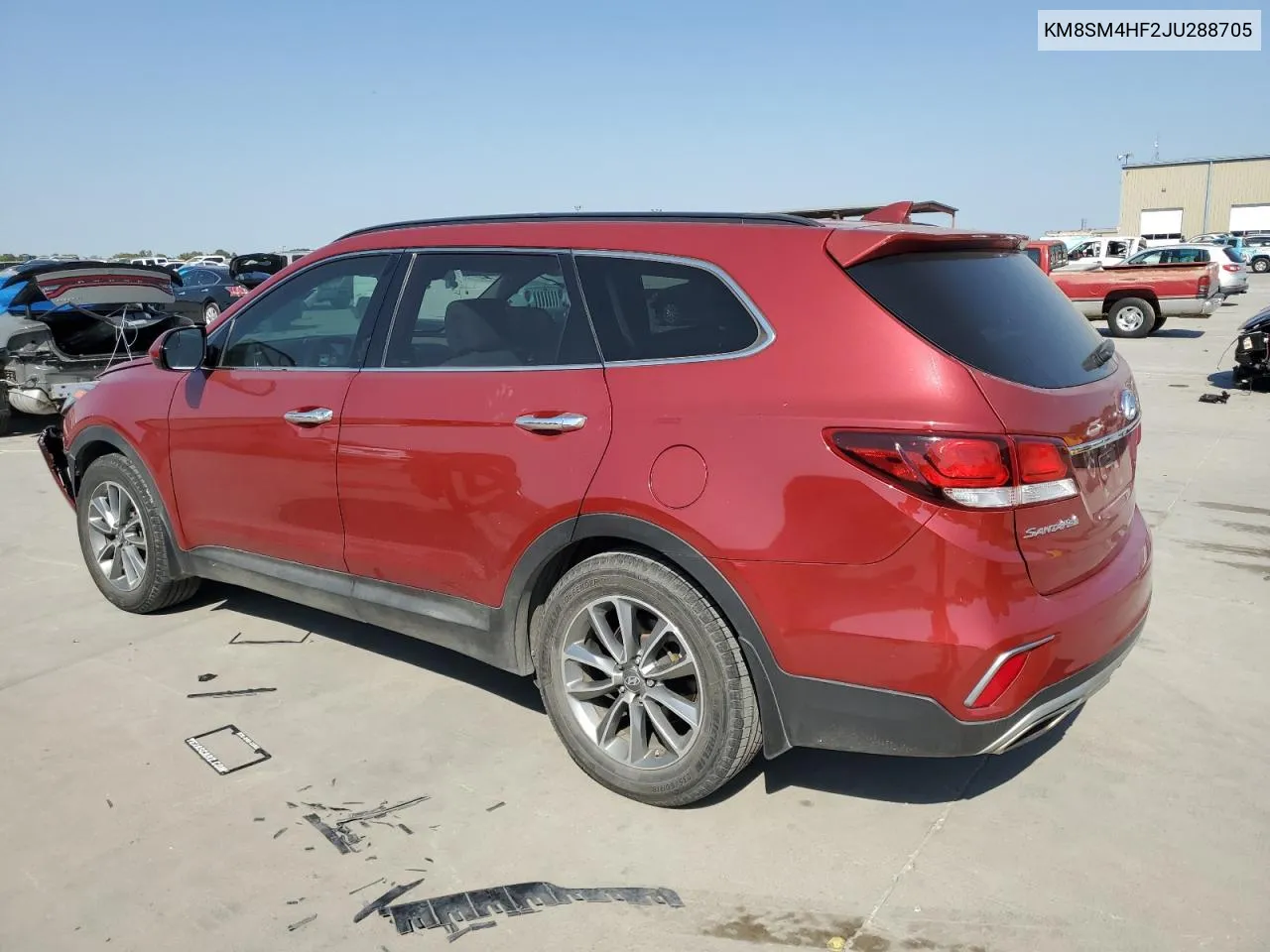 2018 Hyundai Santa Fe Se VIN: KM8SM4HF2JU288705 Lot: 75811194