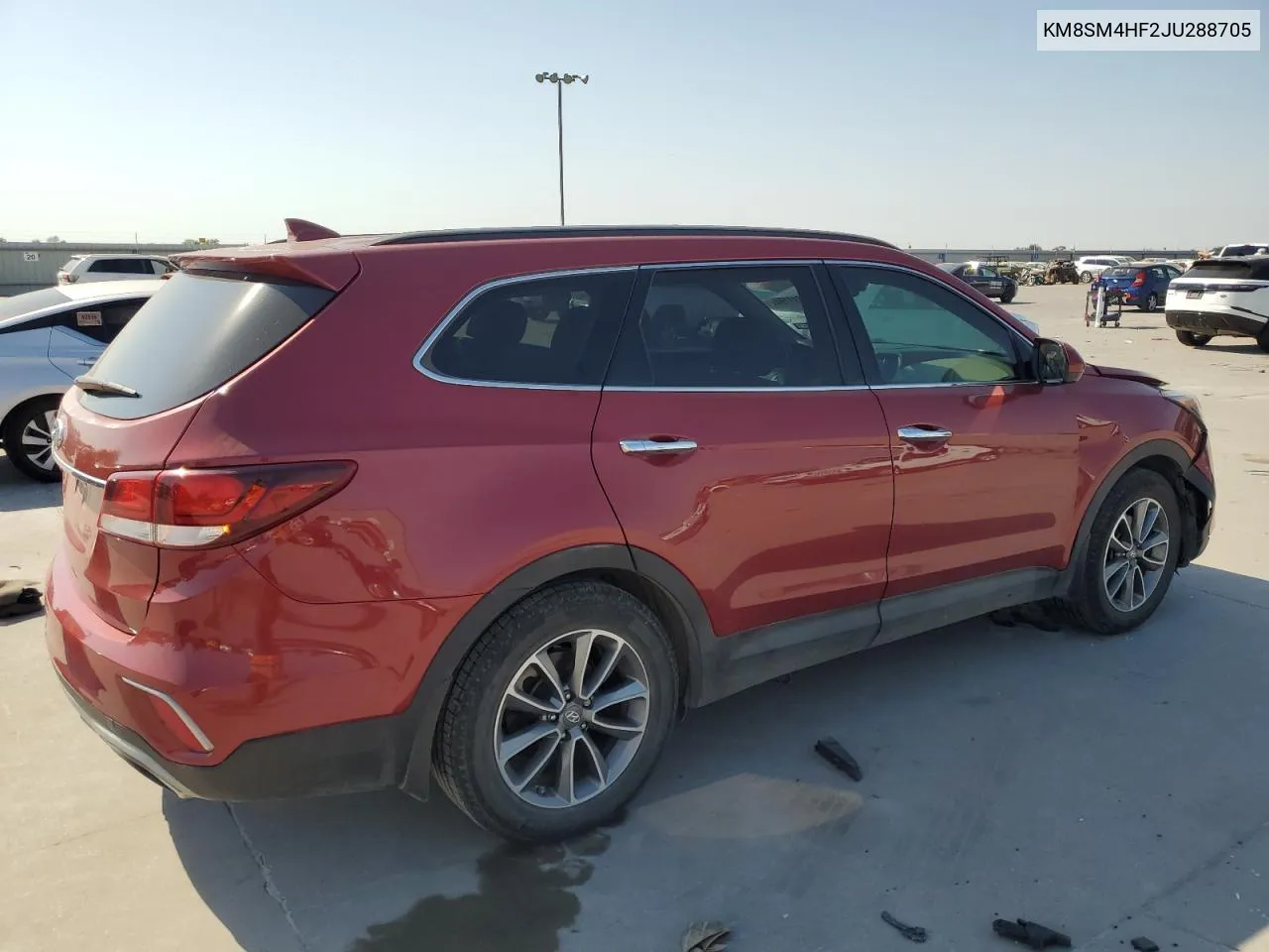 2018 Hyundai Santa Fe Se VIN: KM8SM4HF2JU288705 Lot: 75811194