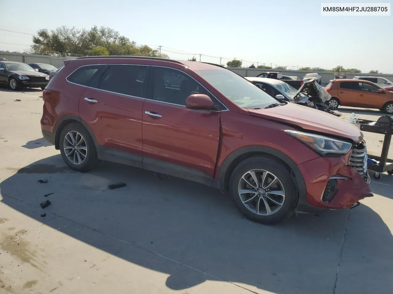 2018 Hyundai Santa Fe Se VIN: KM8SM4HF2JU288705 Lot: 75811194