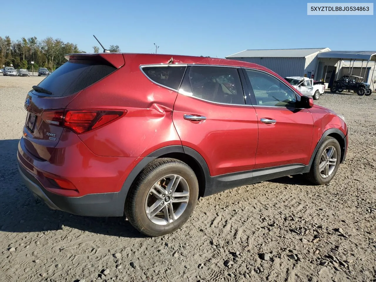 2018 Hyundai Santa Fe Sport VIN: 5XYZTDLB8JG534863 Lot: 75958544