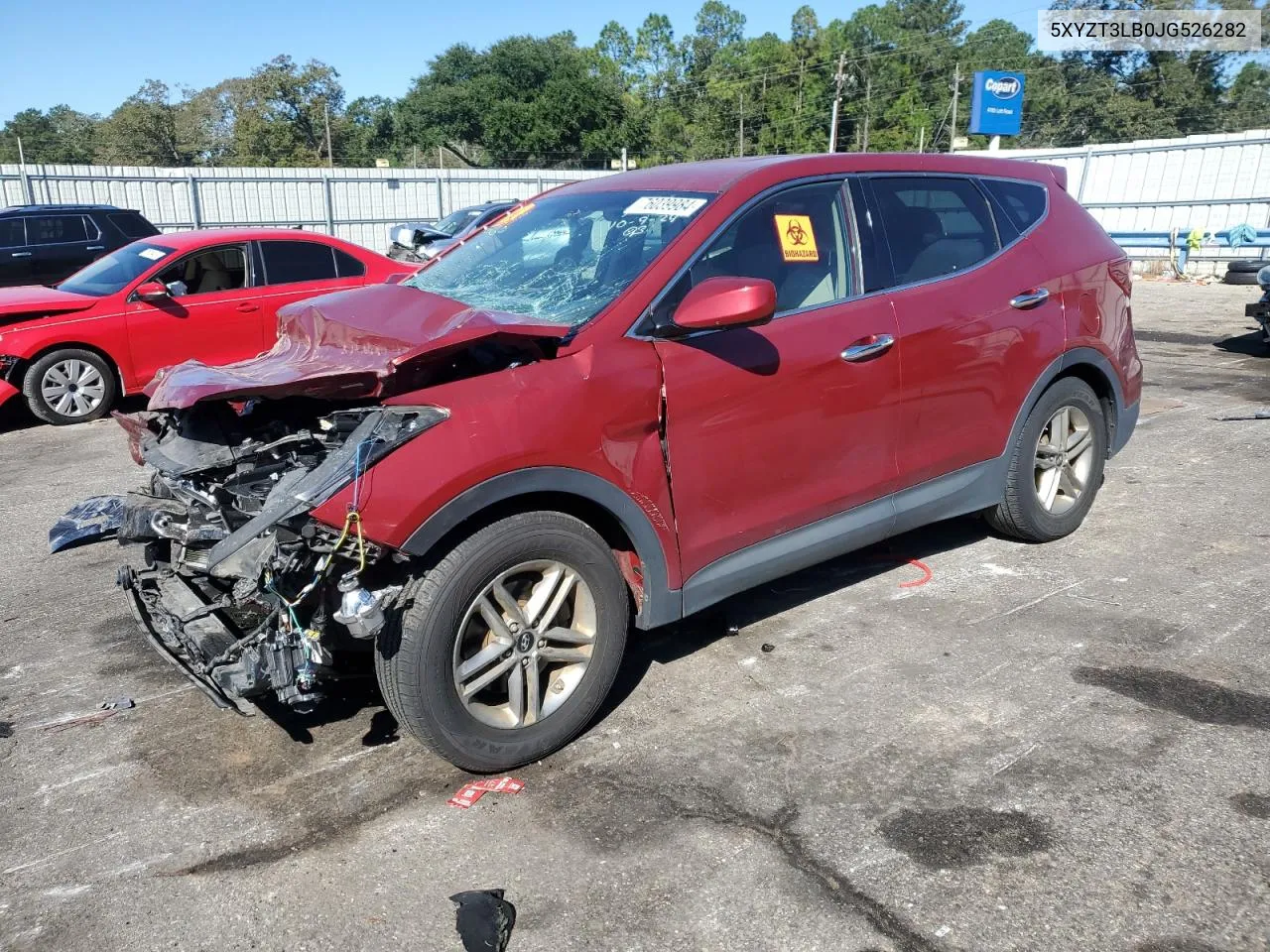 2018 Hyundai Santa Fe Sport VIN: 5XYZT3LB0JG526282 Lot: 76039984