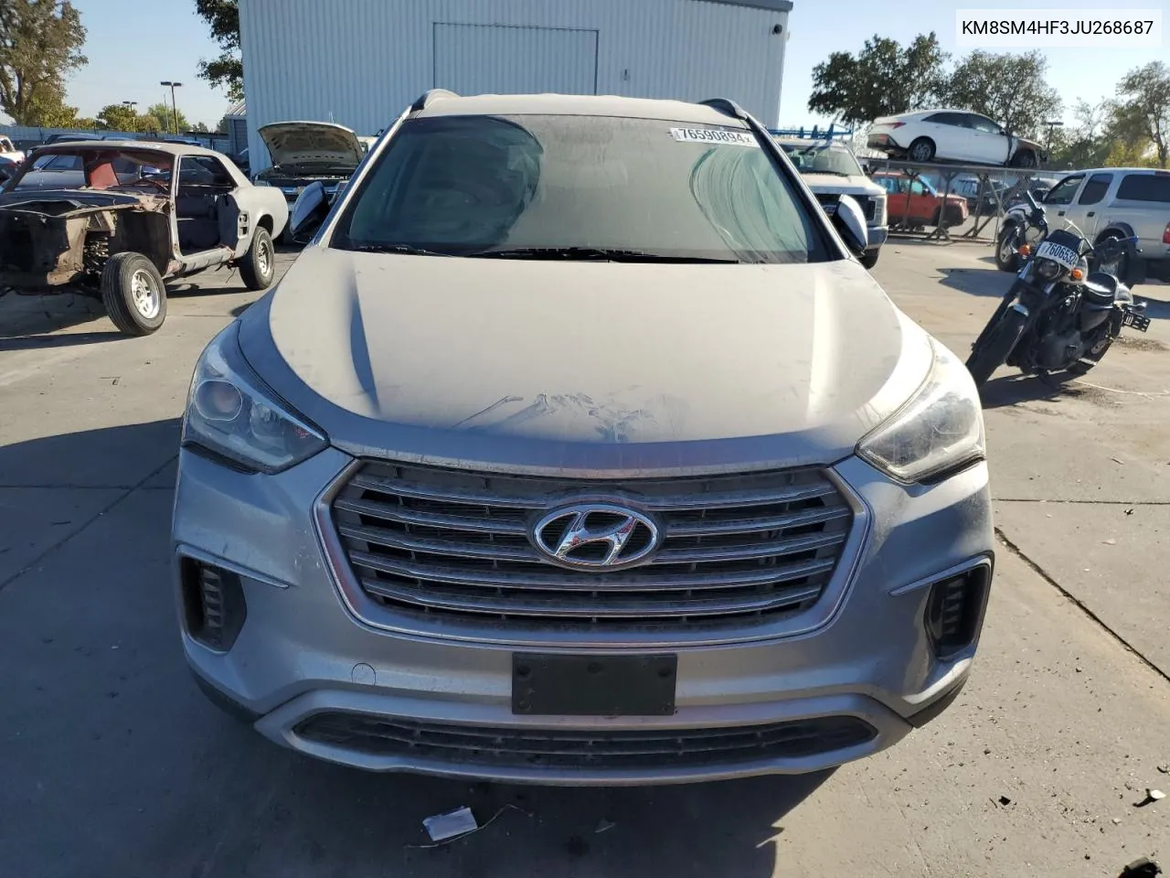 2018 Hyundai Santa Fe Se VIN: KM8SM4HF3JU268687 Lot: 76590894