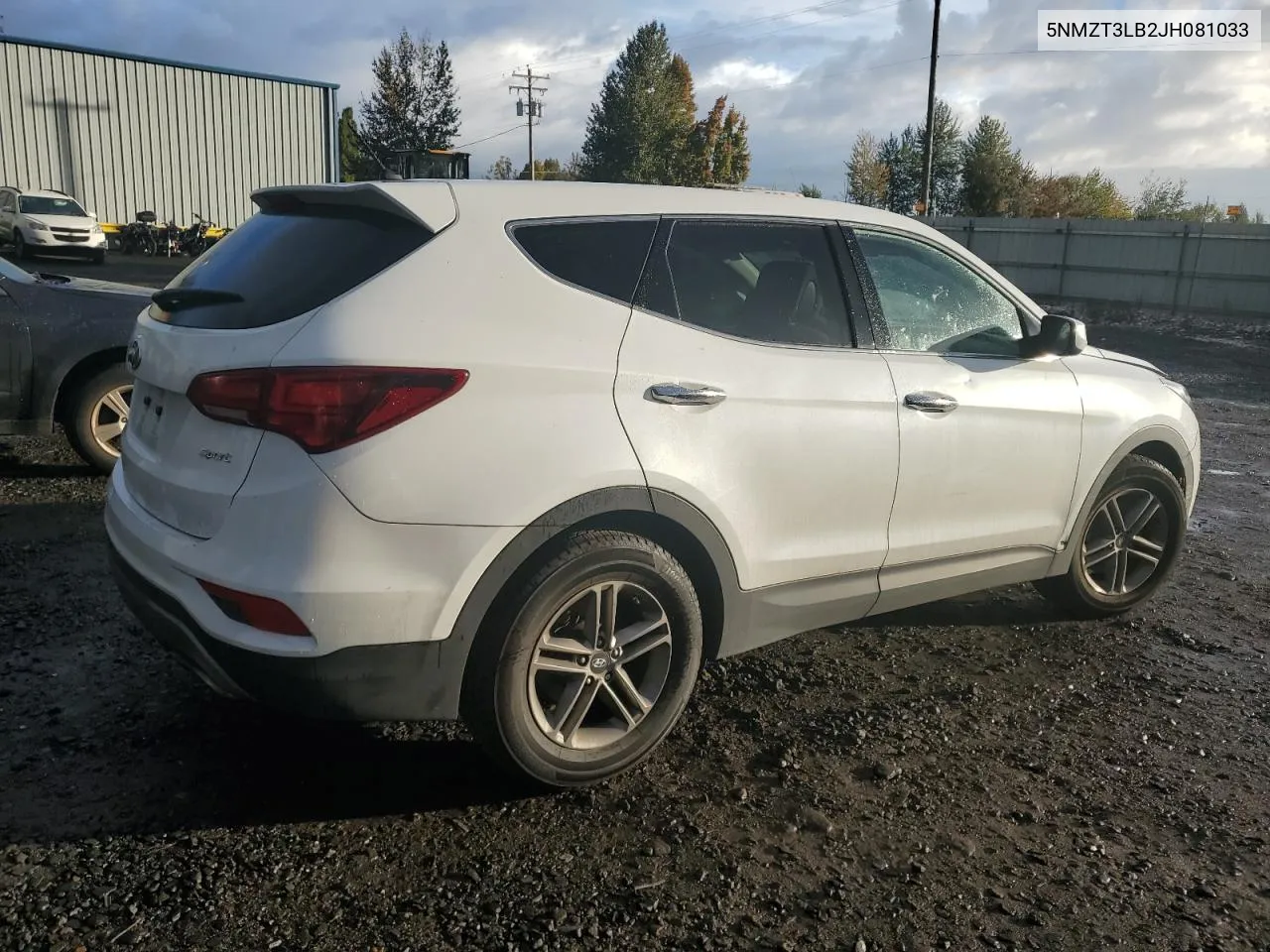 5NMZT3LB2JH081033 2018 Hyundai Santa Fe Sport