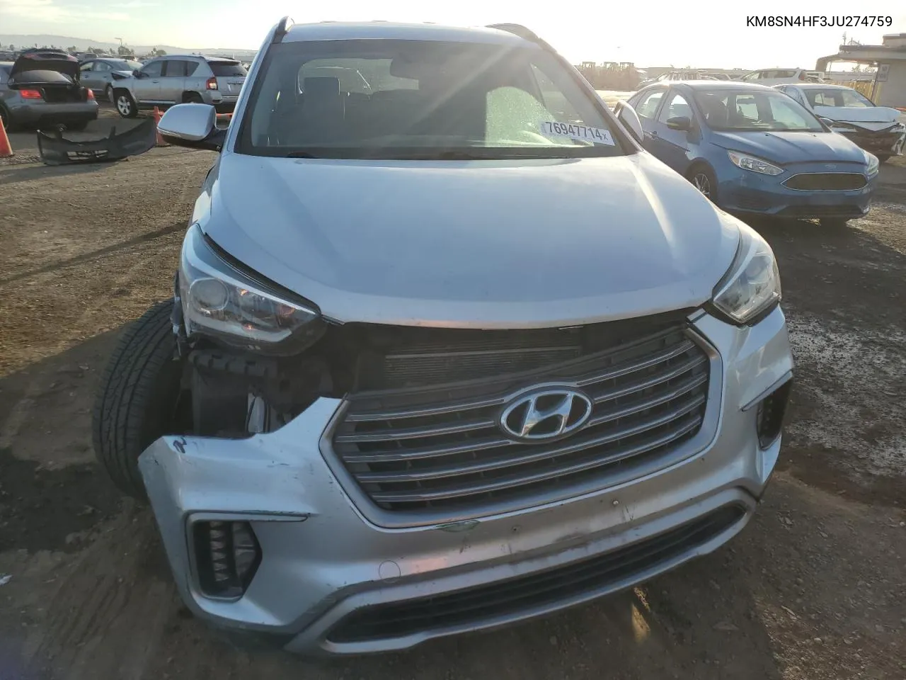 2018 Hyundai Santa Fe Se VIN: KM8SN4HF3JU274759 Lot: 76947714