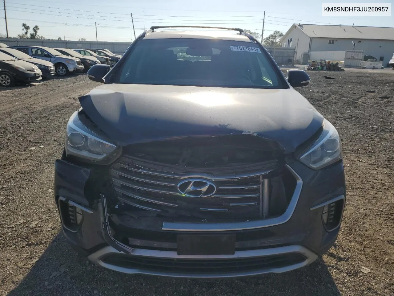 2018 Hyundai Santa Fe Se VIN: KM8SNDHF3JU260957 Lot: 77022844