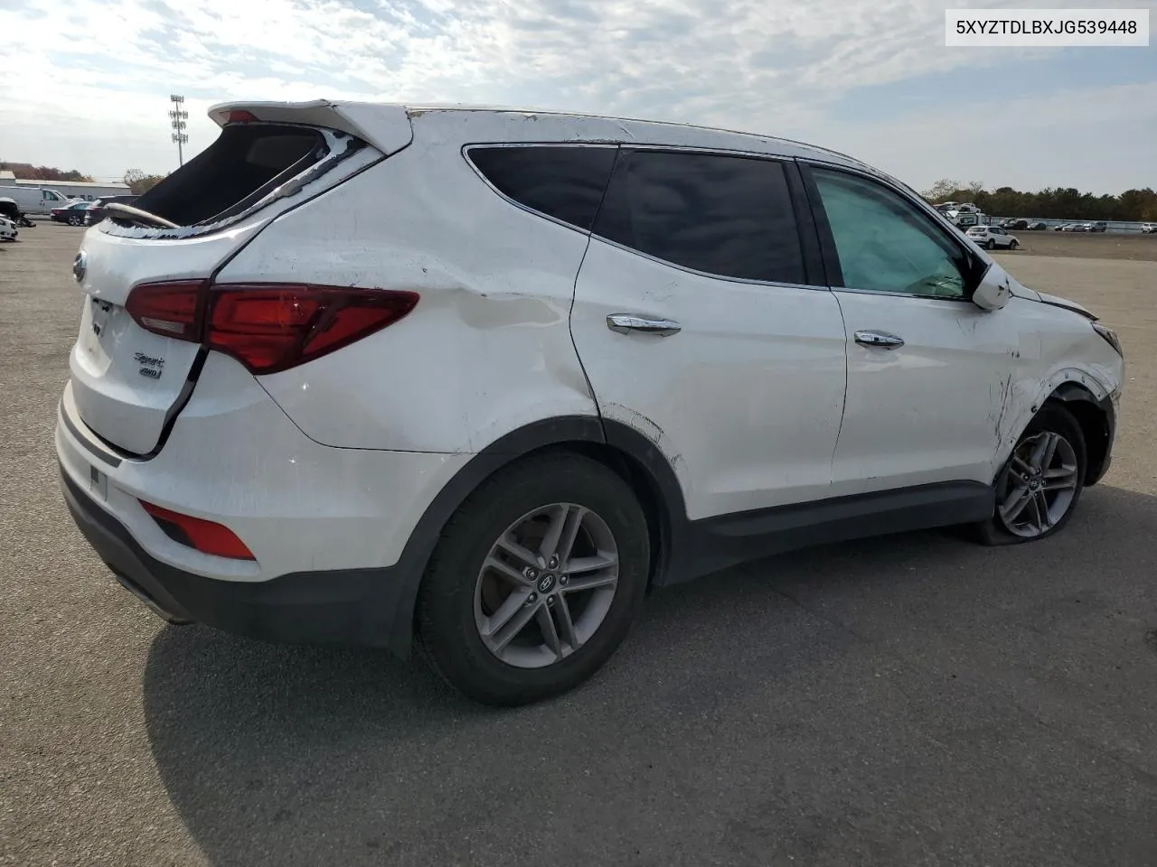 2018 Hyundai Santa Fe Sport VIN: 5XYZTDLBXJG539448 Lot: 77272184