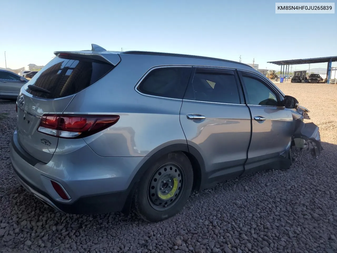 2018 Hyundai Santa Fe Se VIN: KM8SN4HF0JU265839 Lot: 77497334