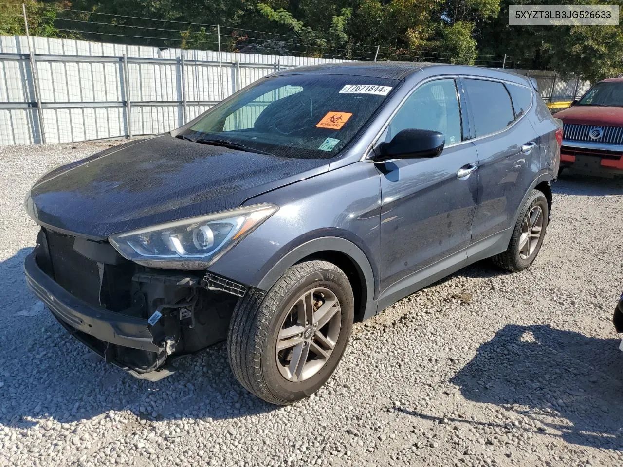 2018 Hyundai Santa Fe Sport VIN: 5XYZT3LB3JG526633 Lot: 77671844