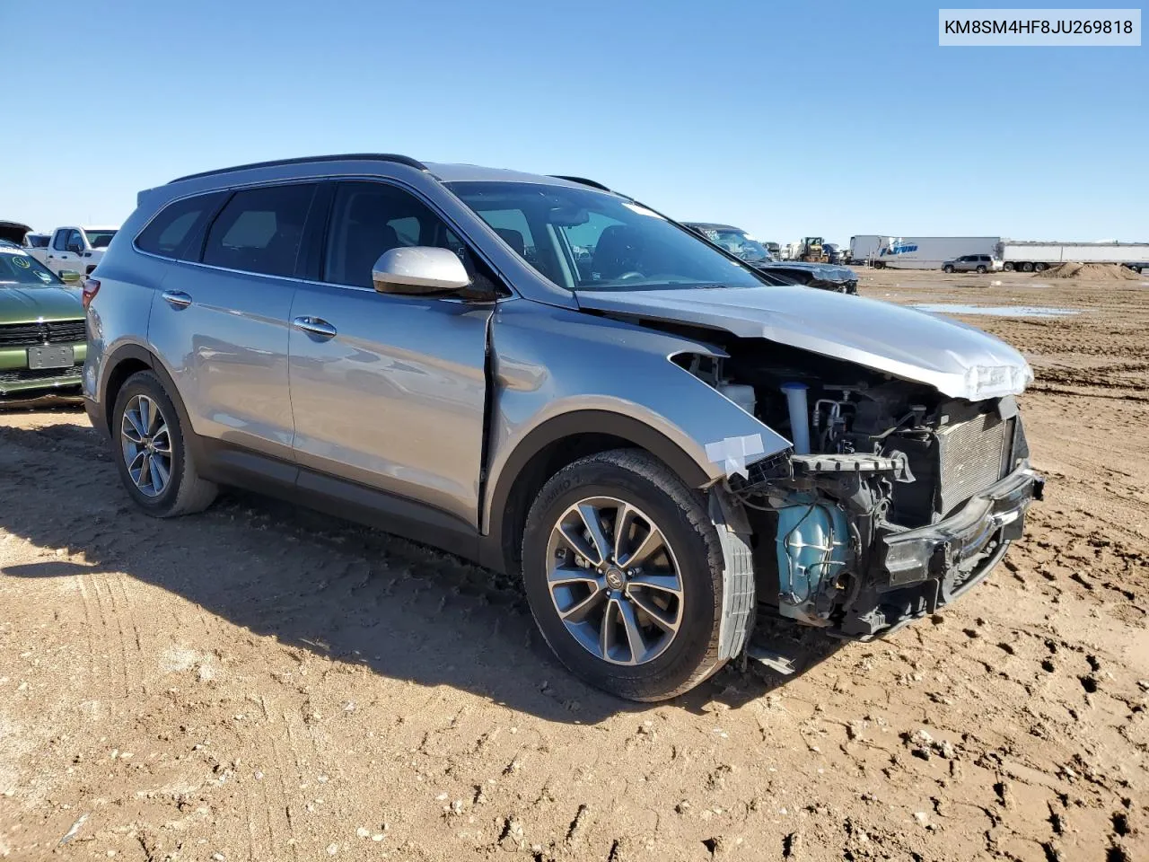 2018 Hyundai Santa Fe Se VIN: KM8SM4HF8JU269818 Lot: 78411794