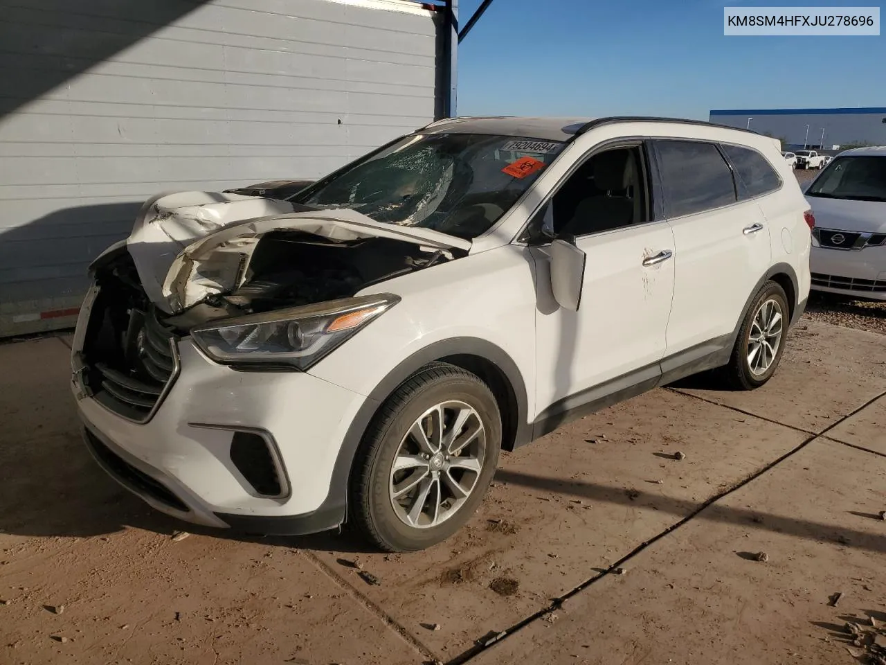 2018 Hyundai Santa Fe Se VIN: KM8SM4HFXJU278696 Lot: 79204694