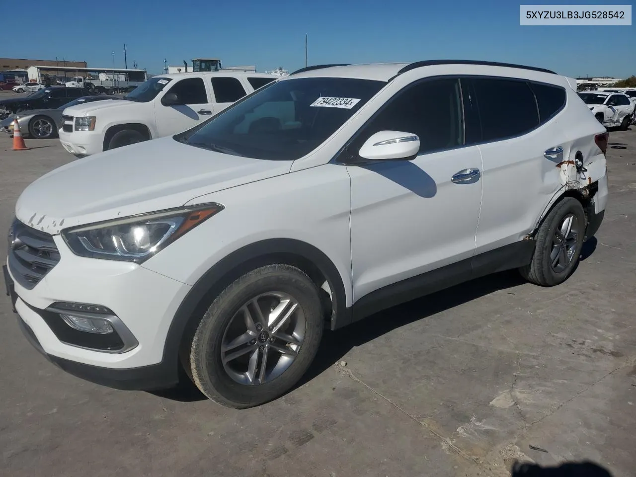 2018 Hyundai Santa Fe Sport VIN: 5XYZU3LB3JG528542 Lot: 79422334