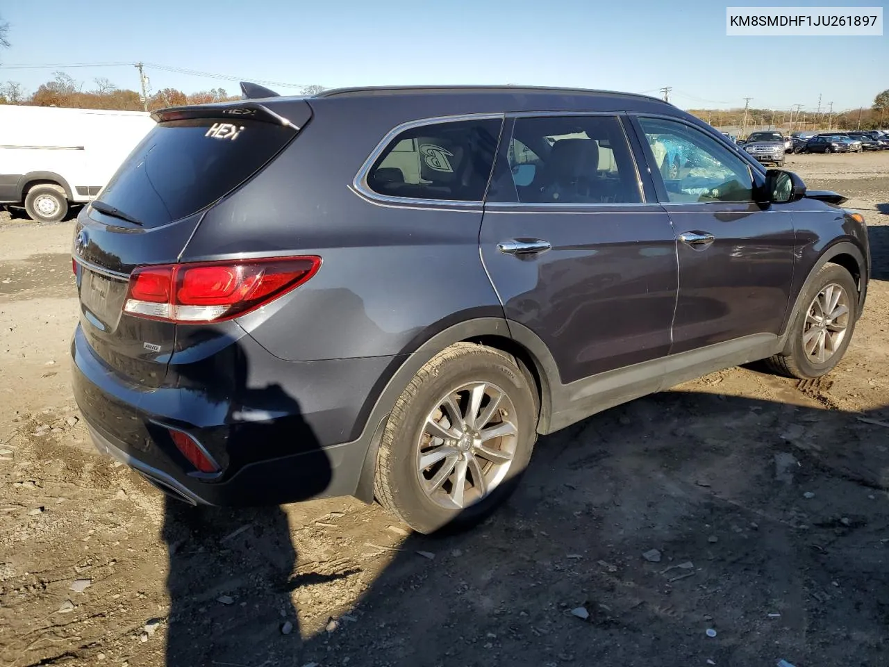 2018 Hyundai Santa Fe Se VIN: KM8SMDHF1JU261897 Lot: 80144724