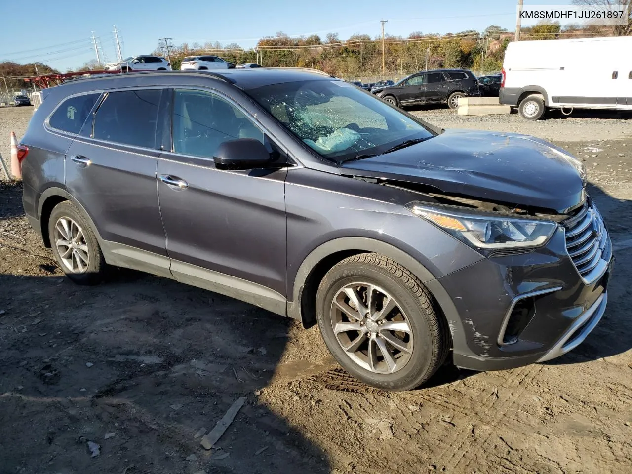 2018 Hyundai Santa Fe Se VIN: KM8SMDHF1JU261897 Lot: 80144724