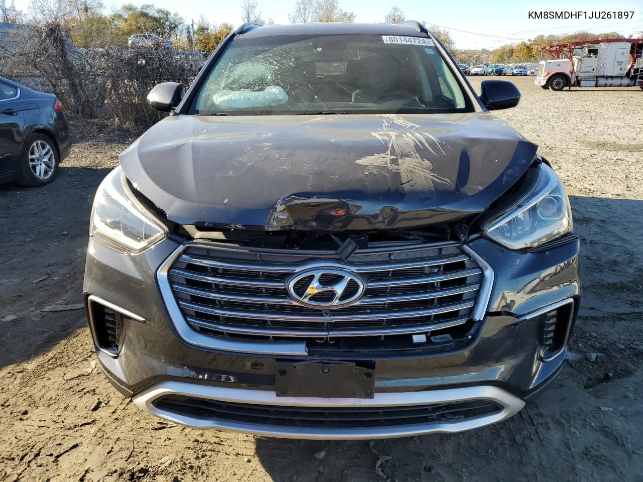 2018 Hyundai Santa Fe Se VIN: KM8SMDHF1JU261897 Lot: 80144724