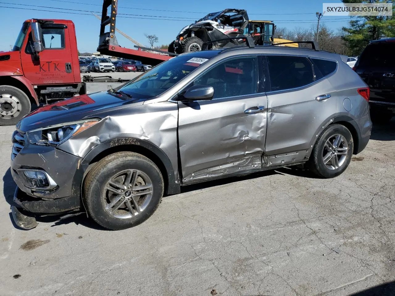 2018 Hyundai Santa Fe Sport VIN: 5XYZU3LB3JG514074 Lot: 80263654