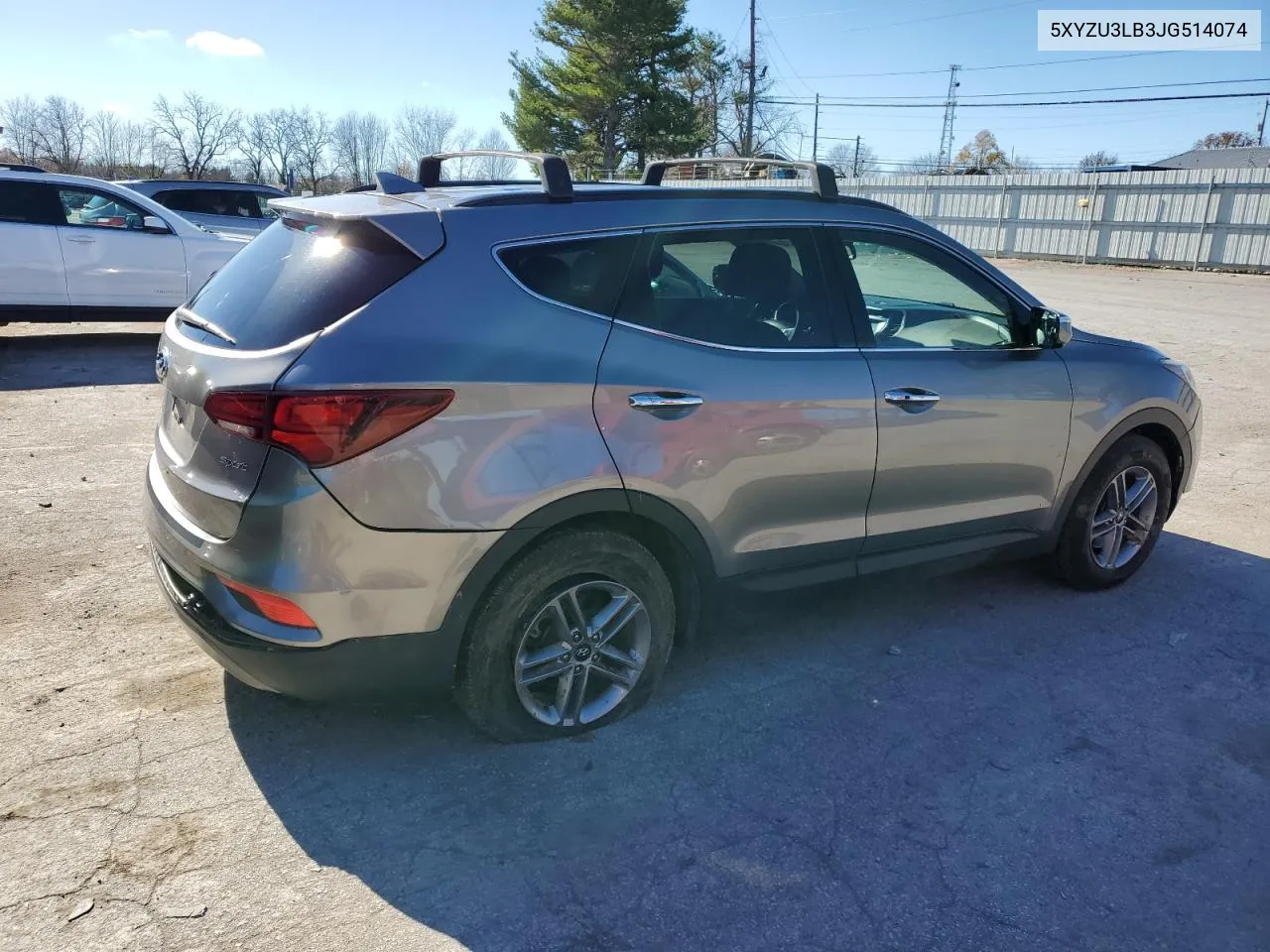 2018 Hyundai Santa Fe Sport VIN: 5XYZU3LB3JG514074 Lot: 80263654