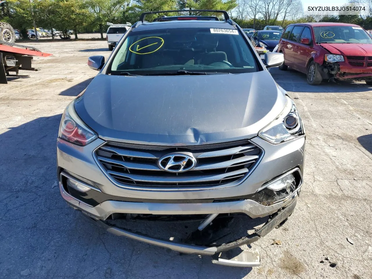 2018 Hyundai Santa Fe Sport VIN: 5XYZU3LB3JG514074 Lot: 80263654