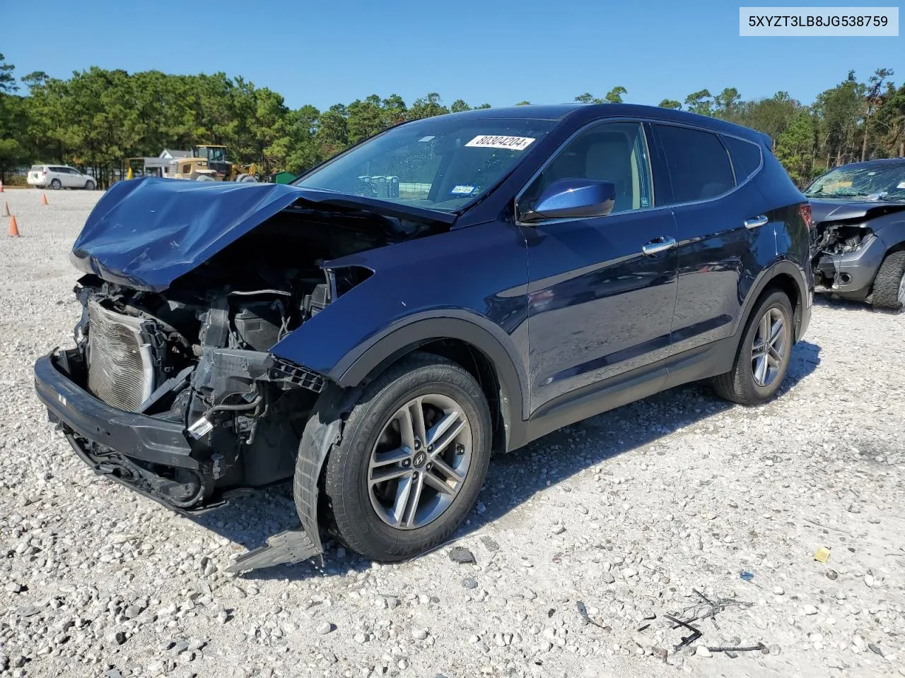 2018 Hyundai Santa Fe Sport VIN: 5XYZT3LB8JG538759 Lot: 80304204