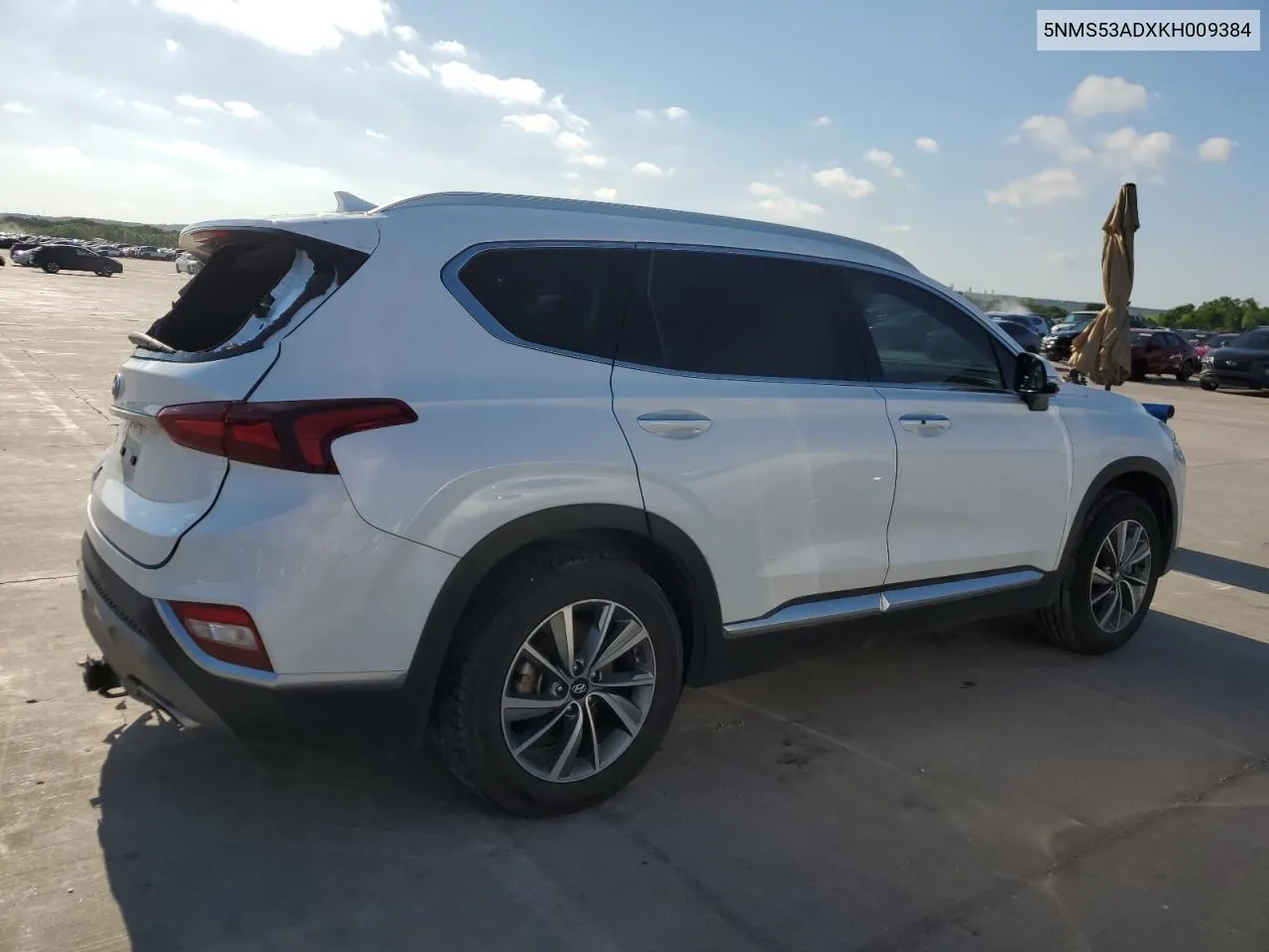 2019 Hyundai Santa Fe Limited VIN: 5NMS53ADXKH009384 Lot: 51261914