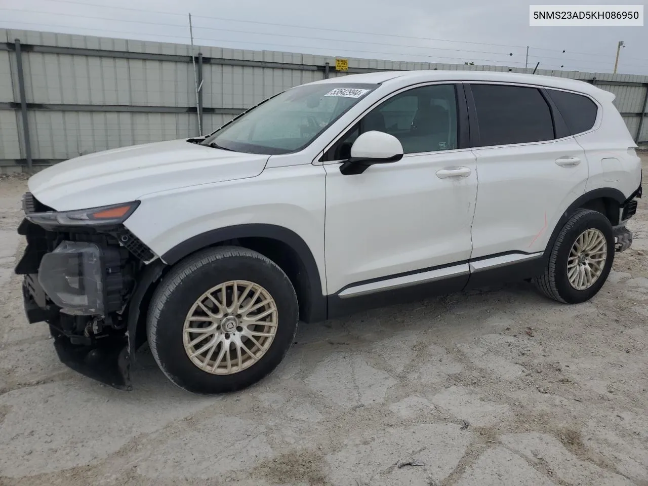 5NMS23AD5KH086950 2019 Hyundai Santa Fe Se